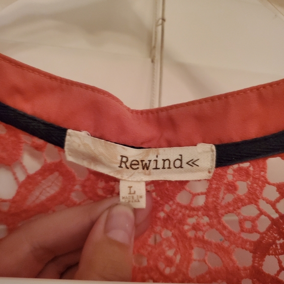 Salmon Tunic Style Blouse - L - Picture 4 of 6